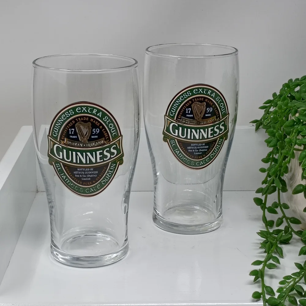 Guinness Extra Stout, Clear Pint Glass Set